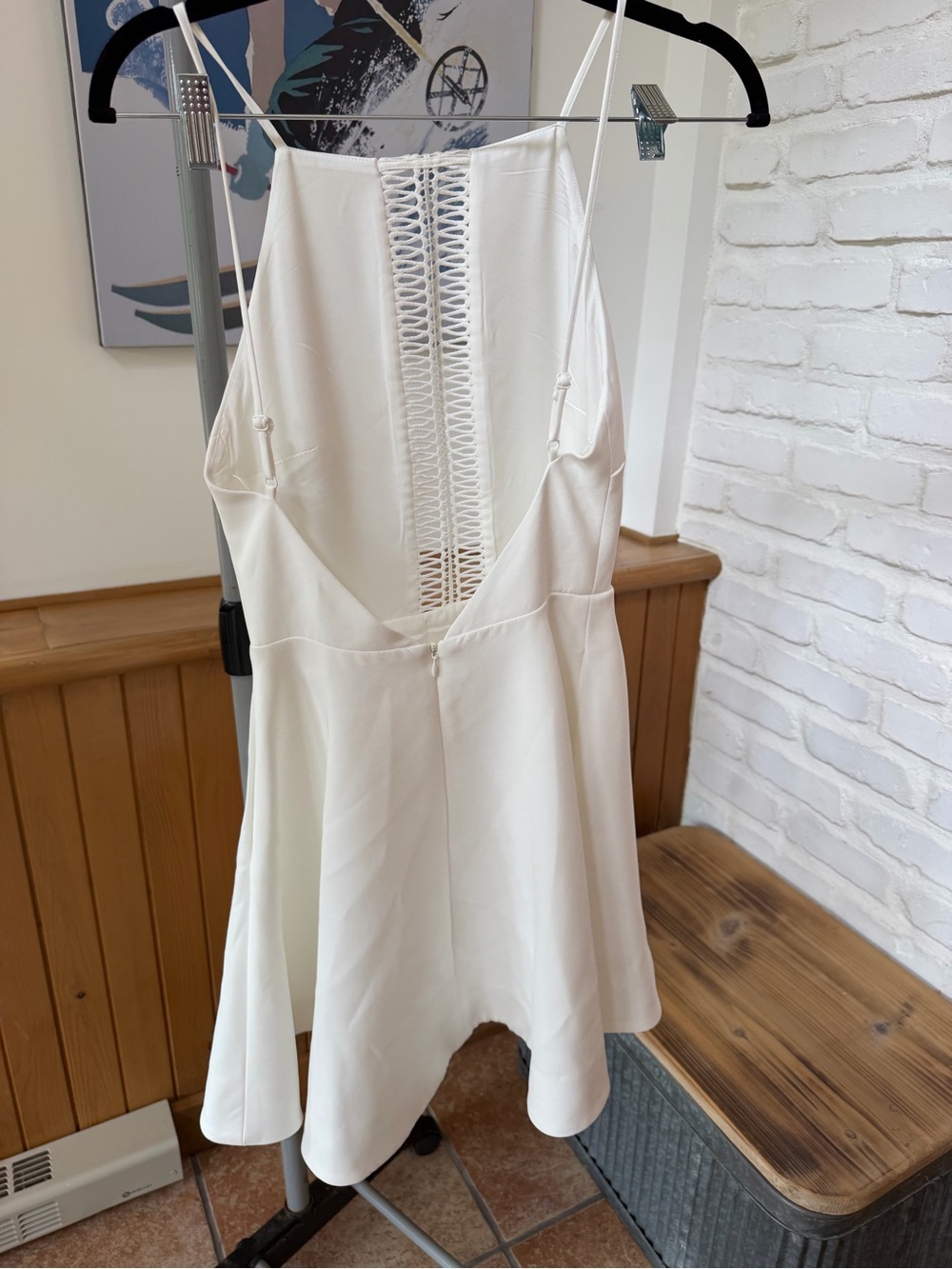Keepsake the label White Cutout Open Back Flared Mini Dress Size XS - Picture 4 of 12